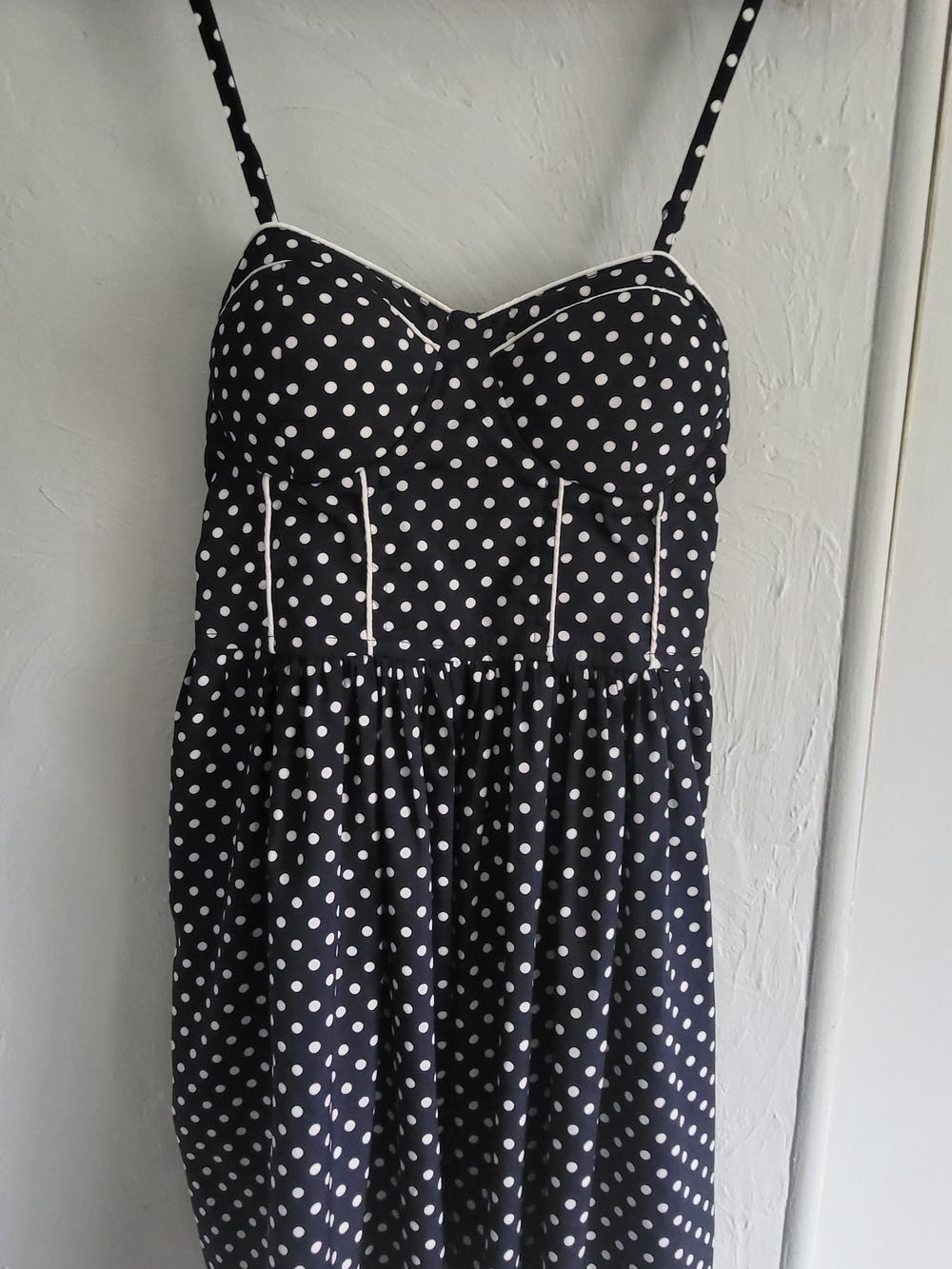 American Rag Navy & White Polka Dot Sundress